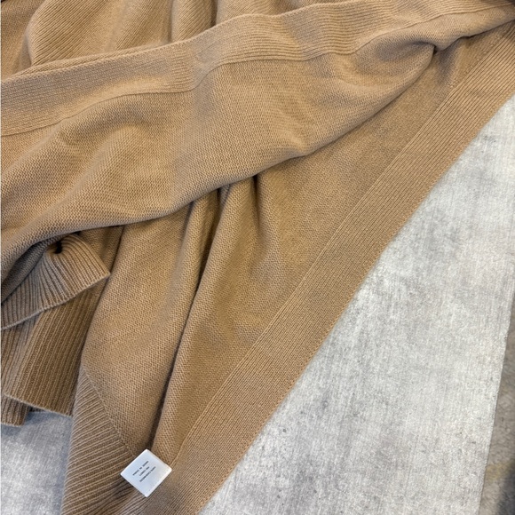 Naked Cashmere Kenzie Cowl-Turtleneck Poncho – Camel, One Size | 100% Cashmere - Picture 6 of 12